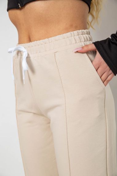 Спортивні штани жіночі, колір світло-бежевий, 247R4670-1 | Зображення 4