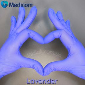 Перчатки нитриловые Medicom Lavender размер M 3,5гр (лавандовые) 100 шт