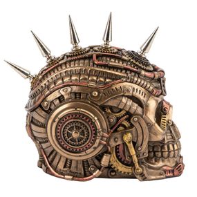 Шкатулка-статуэтка Steampunk Skull 14,5х13 см