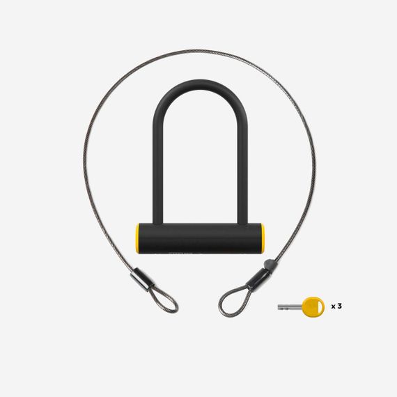 Велозамок D-подібний 900M ART2 + трос - One Size