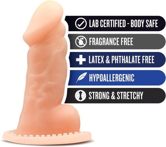 Насадка на пеніс реалістична з мошонкою Blush Performance Proform Sleeve бежева Sex Aura | Зображення 4