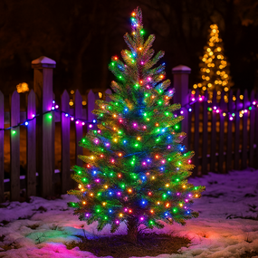 Гірлянда Нитка вулична 30 (м) 300 LED чорний провід Мультиколір CF300L30MBML