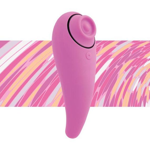 Пульсатор для клітора плюс вібратор FeelzToys - FemmeGasm Tapping & Tickling Vibrator Pink sexstyle