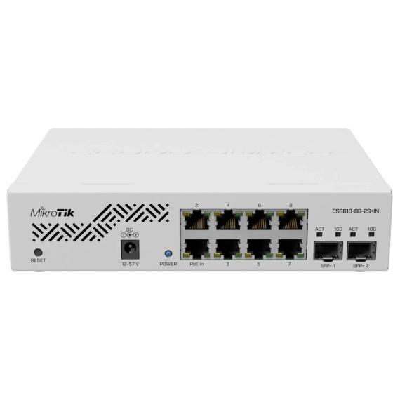 MikroTik CSS610-8G-2S+IN Комутатор 8 портів керований