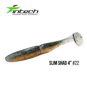 Силиконовая приманка, Съедобный силикон Intech Интеч Slim Shad 4 "5 шт #22
