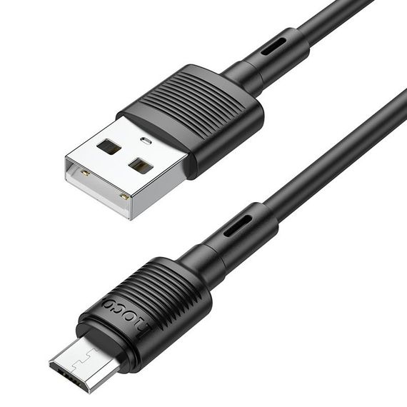 Дата кабель Hoco X83 Victory USB to MicroUSB (1m) Black | Зображення 2