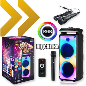 Система акустическая XPRO GZ-X898 два микрофона 8"х2 пульт 30W(MER-15688_4832)