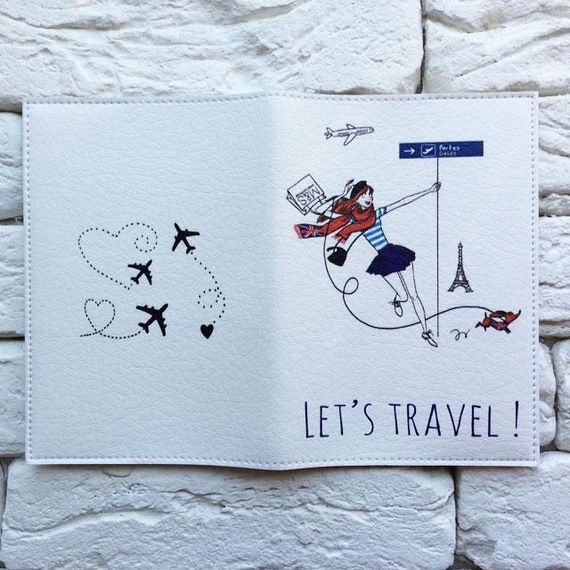 Обкладинка для паспорта Let's travel to Paris | Зображення 2