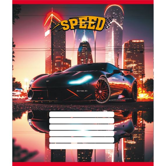 Зошит учнівський "Нічні вогні" 012-520156L-5 в лінію, 12 аркушів