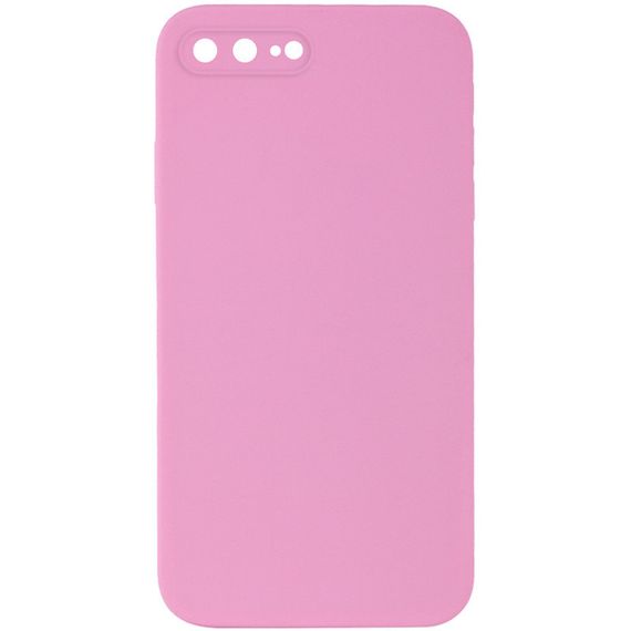Чохол Silicone Case Square Full Camera Protective (AA) NOLOGO для Apple iPhone 7 plus/8 plus (5.5") Рожевий / Light pink