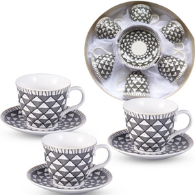 Сервіз чайний 12 пр "Роберта"  ( чашка 240мл, блюдце 14см)