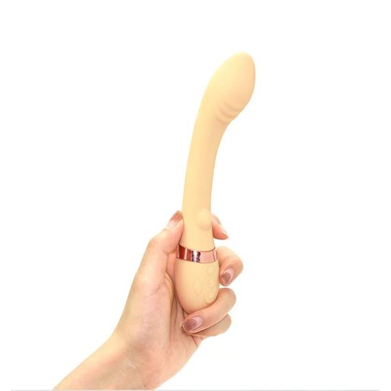 Вибратор для точки G с подогревом и двумя моторами Sweet Em, желтый sexstyle | Зображення 1