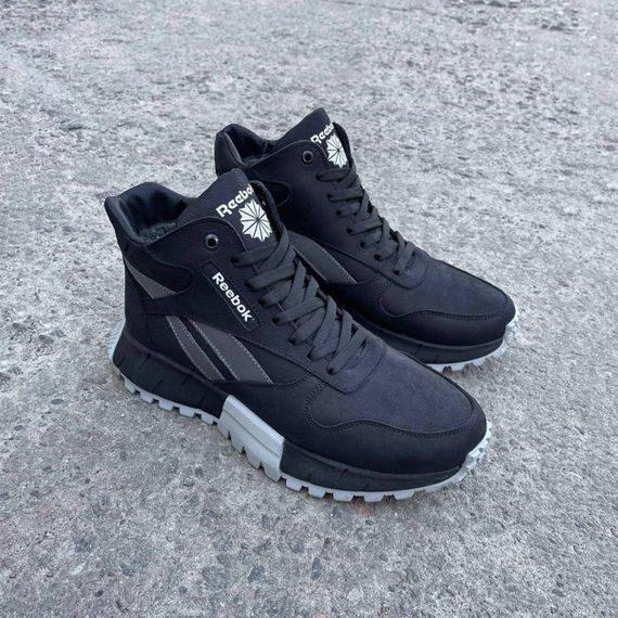 шкіряні зимові ботинки Reebok колір чорний / сірий | Зображення 7