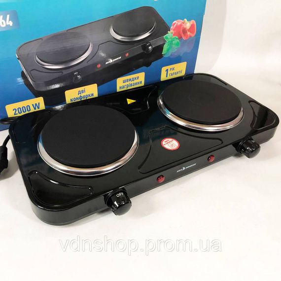 Плита електро для домашнього приготування Sea Breeze SB-064 2000 Вт, Плитка електрична переносна OT-58 | Зображення 7