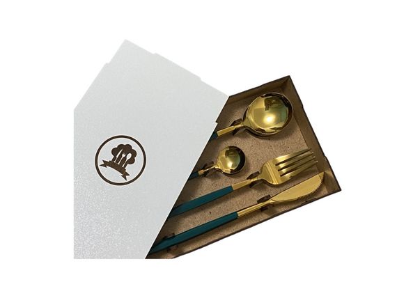 Набір столових приборів Kitchen зелений на 4 персони | Зображення 6