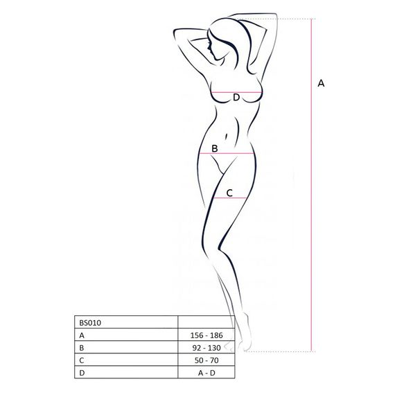 Бодістокінг Passion BS010 white, комбінезон, дрібна сіточка | Зображення 3