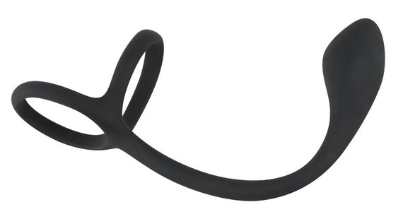 Ерекційне кільце - Black Velvets Cock & Ball Ring + Plug