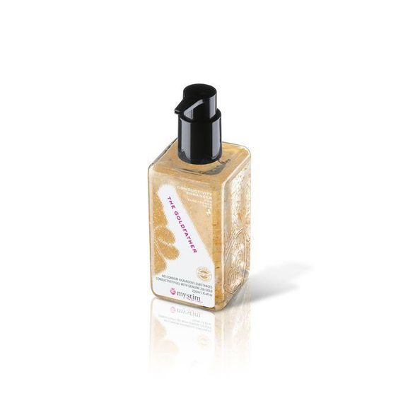 Змазка з частинками золота Mystim The Goldfather (250 мл) підходить для електростимуляції | Зображення 1