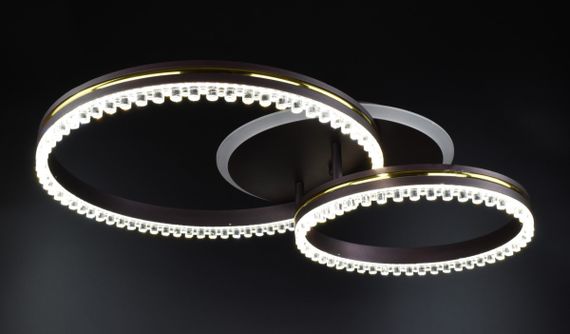 Люстра світлодіодна стельова LED світильник для квартири на стелю лед з пультом 26029 Коричневий 12х40х61 см. | Зображення 4