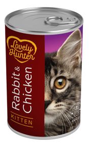 Корм Lovely Hunter Kitten Rabbit and Chicken вологий з кроликом та куркою для кошенят 400 гр