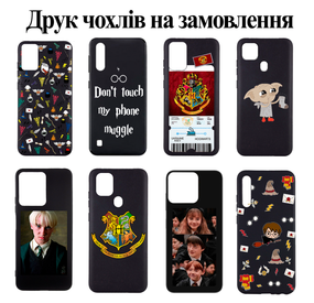 Чохол на замовлення з принтом Гаррі Поттер для IPhone 7 plus , 8 plus (ЧОРНИЙ)