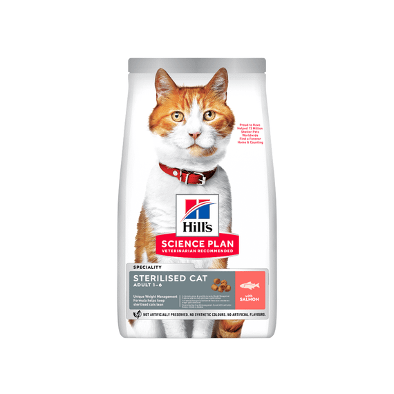 Hill’s SP Adult Sterilised Cat Salmon Сухий корм для дорослих стерилізованих котів, з лососем, 10 кг