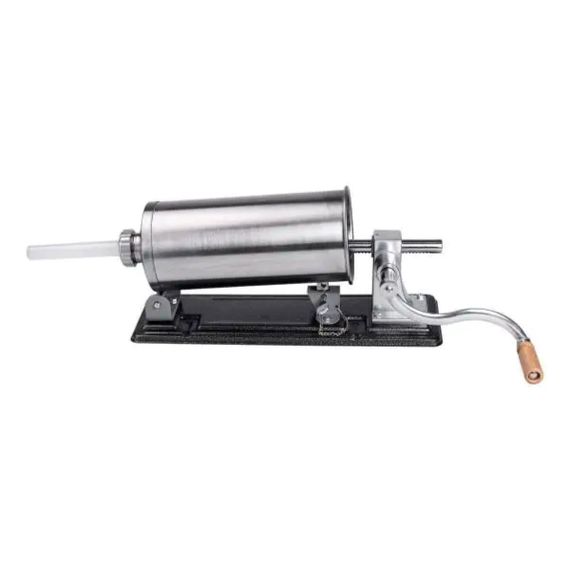 Шприц для ковбаси ручний 3 л горизонтальний ковбасний шприц з нержавійки для фаршу 4 насадки 16788-4 | Зображення 2