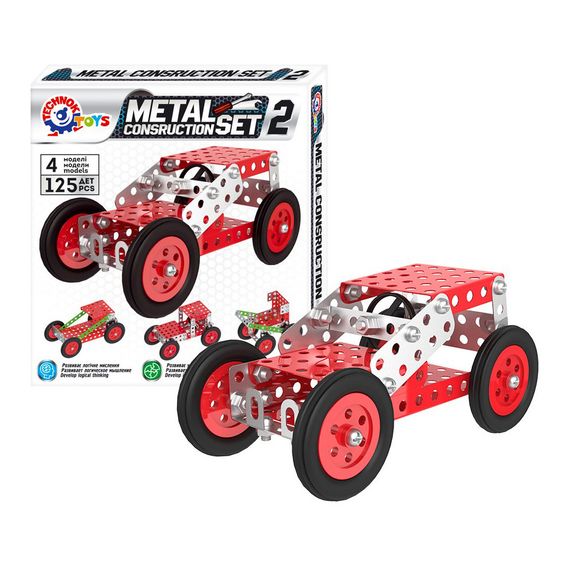Детский "Конструктор металлический" ТехноК 6405TXK, 125 деталей | Зображення 1