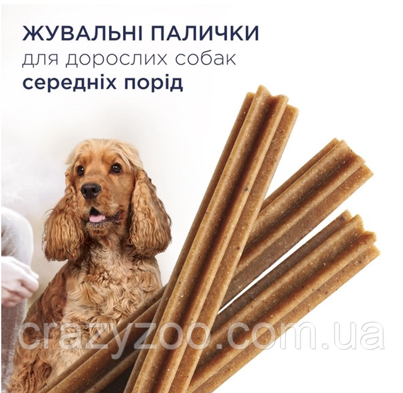 Ласощі для собак середніх порід Club 4 Paws Dental Sticks 77 г D5112101 | Зображення 1