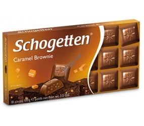Шоколад молочный с карамелью Schogetten Caramel Brownie, 100 г, Германия
