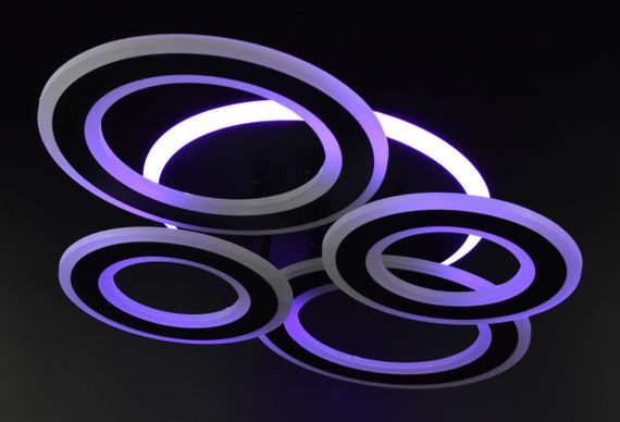 Люстра світлодіодна стельова LED світильник для квартири на стелю лед 26334 Чорний 11х45х58 см. | Зображення 7