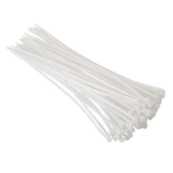 Хомут пластиковий 3,6*250 мм, білий, 100 од. INTERTOOL TC-3625 | Зображення 1