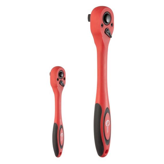 Набір інструментів, проф., 1/2" + 1/4", Cr-V, 108 од., головки: 12-гр. 4-32 мм, E4-E24, біти 35 од., подовж. | Зображення 3