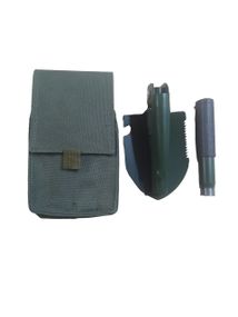 Складна міні лопата MFH М&М Олива в чохлі Вид 2 Olive Green Хакі (213782)