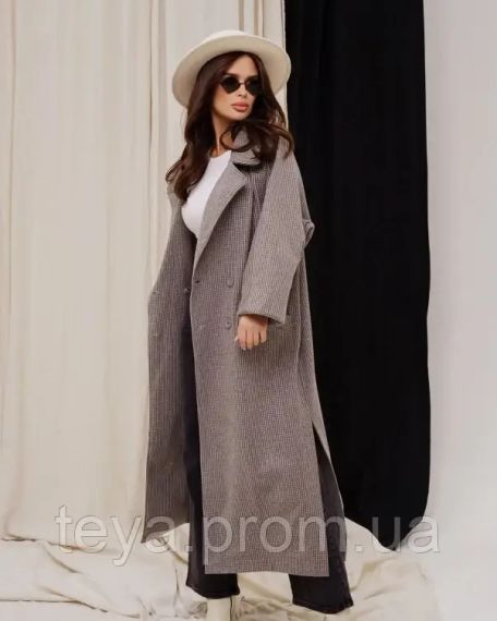 Пальто колір сірий розмір XL FI_005487