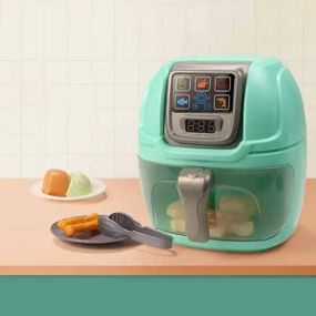 Игрушка Воздушная Фритюрница 6 муляжей еды Air Fryer Голубой