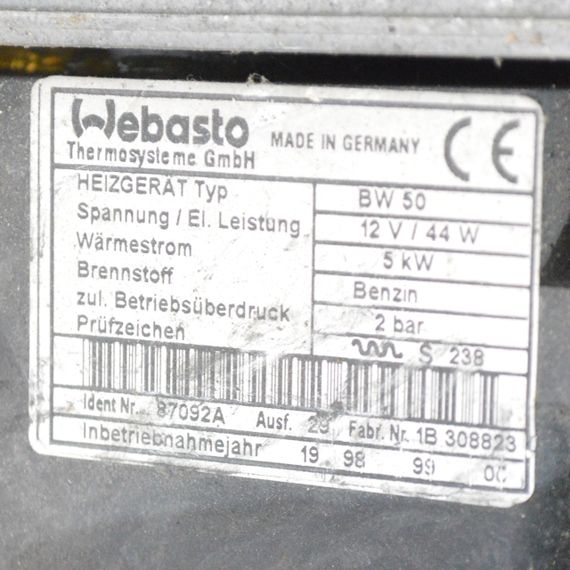 Автономний обігрівач Webasto Peugeot Partner 1996-2002 Обігрівач Вебасто Пежо Партнер 32736E 19989900 | Зображення 6