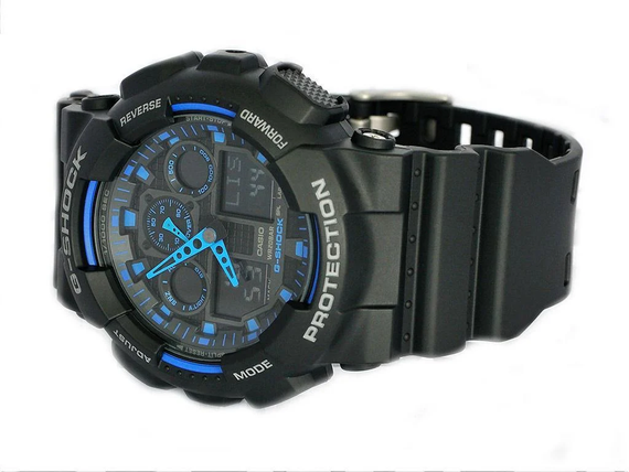 Наручний годинник ударостійке кварцове Casio G-Shock GA-100-1A2ER Оригінал для чоловіків з полімерним ремінцем | Зображення 5