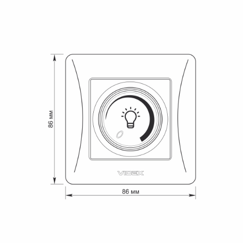 BINERA білий Вимикач диммерний 200W Videx | Зображення 3
