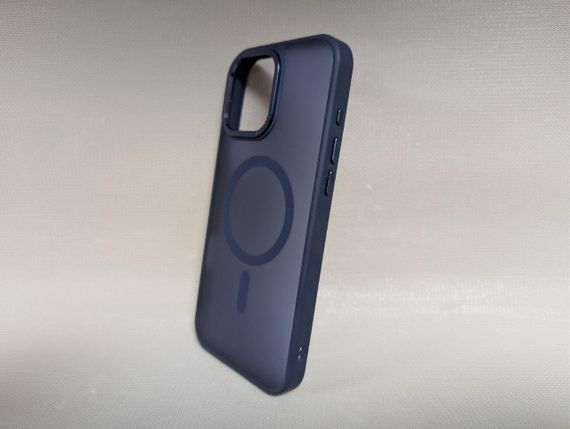 Чохол для iPhone 16 Pro Max / Айфон 16 Про Макс, GUARD MATTE, протиударний, Soft Touch, з MagSafe, синій | Зображення 2