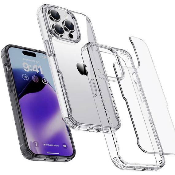 Чохол TPU+PC Multi-Color для Apple iPhone 14 Pro (6.1") Clear | Зображення 1