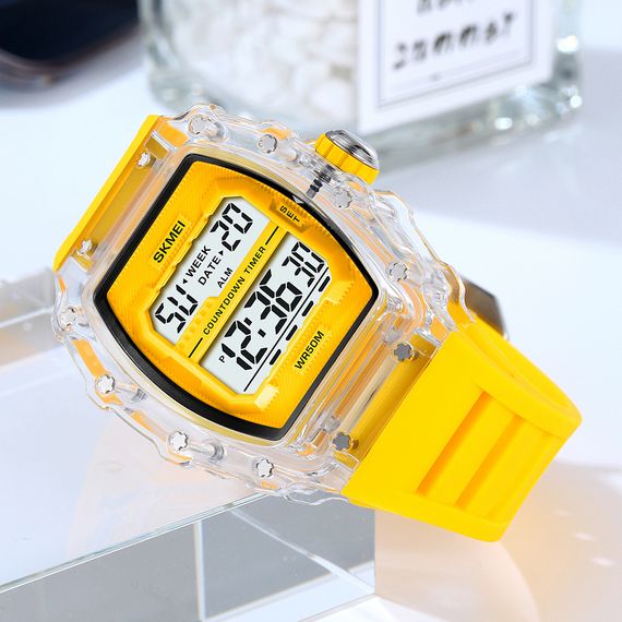Чоловічий годинник Skmei 2296WTYL White-Yellow | Зображення 4