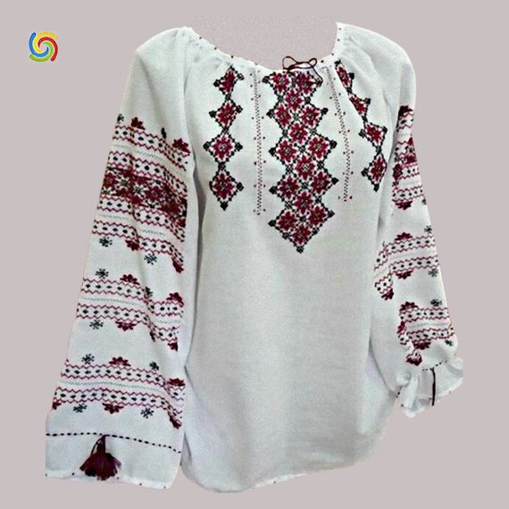 Рубашка Украинская вышиванка  444287410 цвет белый размер XL/XXL