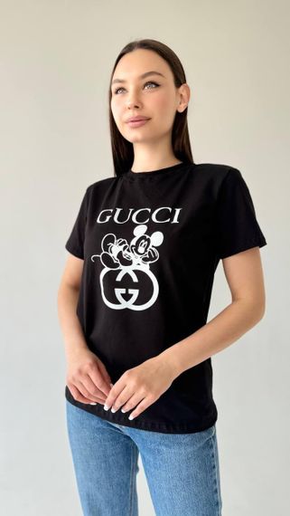 Жіноча футболка Gucci чорна | Зображення 8