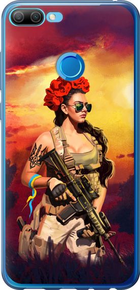 Чехол на Huawei Honor 9i Украинка с оружием "5316u-1853-17620"