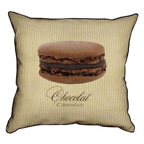 Подушка з мішковини Macarons Chocolate 45x45 см (45PHB_SWE032_BR)