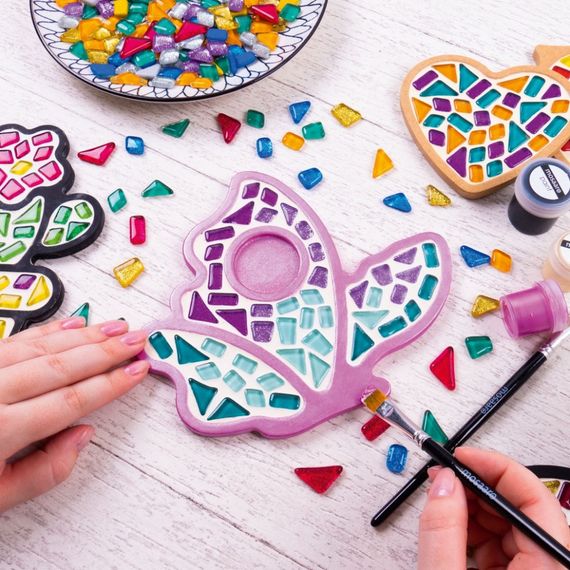 Детский набор для творчества хрустальная мозаика "Подсвечник-Бабочка" MA1004 | Зображення 1