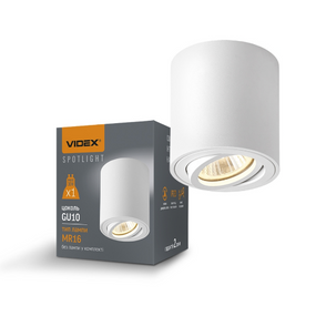 LED Світильник накладний під лампу GU10 білий VL-SPF12A-W Videx