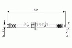 Шланг гальмівний (вир-во Bosch) BOSCH 1987476056 на BMW X5 (E53)