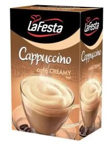 Капучино растворимый кремовый в стиках La Festa Cafe Creamy, 125г (10шт х12,5г), напиток кофейный